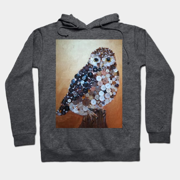 Little Owl Collage Hoodie by esvb